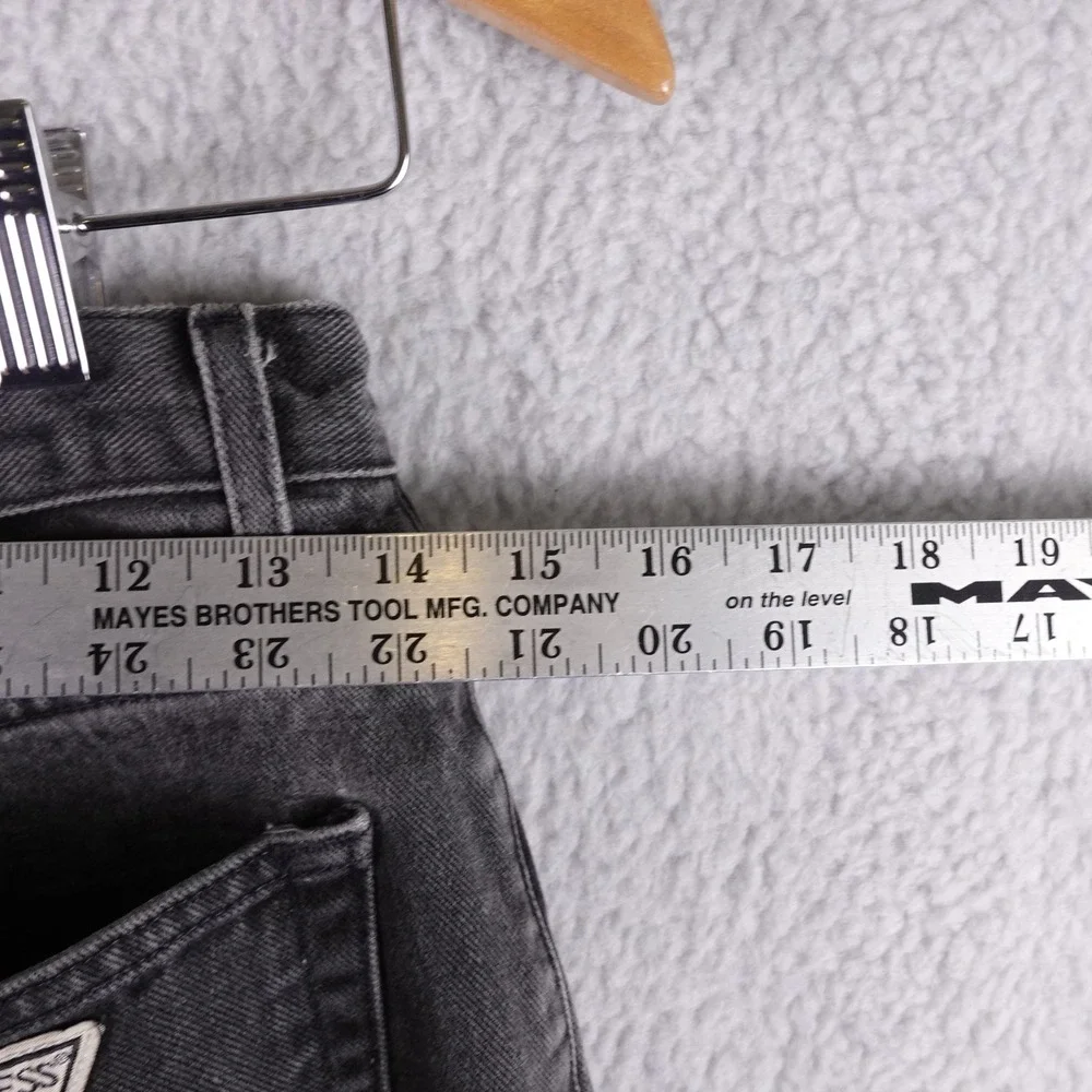 Vintage Guess Jeans Mens 32x32 Black High Waisted Tapered Leg Denim‎ Made in USA
